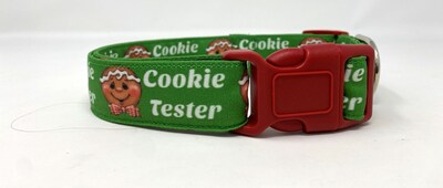 Cookie Tester Girl Christmas Dog Collar - image5